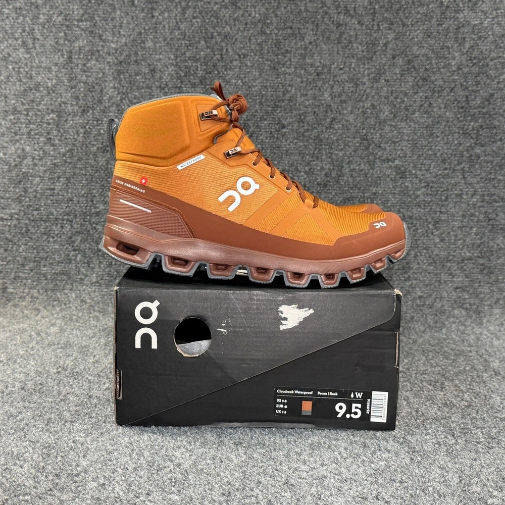 On Running Cloudrock Waterproof‎ Hiking Shoes Women's 9.5 Pecan Athletic Boots